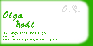 olga mohl business card